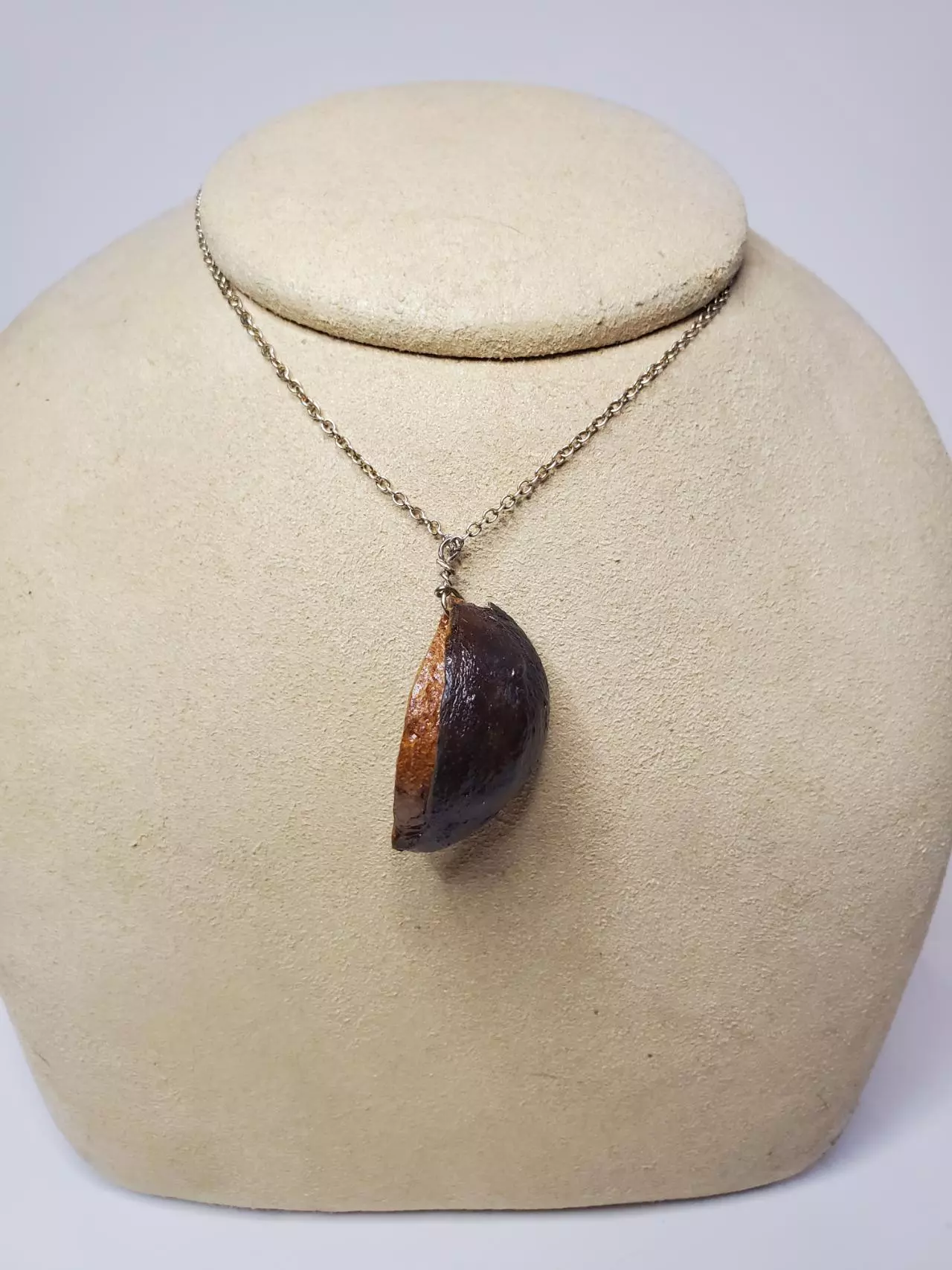 plant/Hickory Hull Necklace 16" Featuring Scoops-1