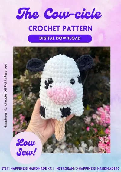 plant/The Cow-cicle Crochet Pattern -  - DIGITAL DOWNLOAD-0-thumbnail