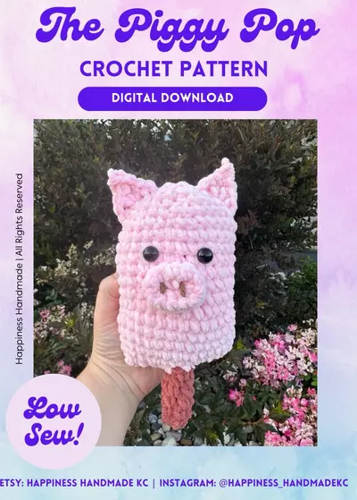plant/Piggy Pop Crochet Pattern - DIGITAL DOWNLOAD-0-thumbnail