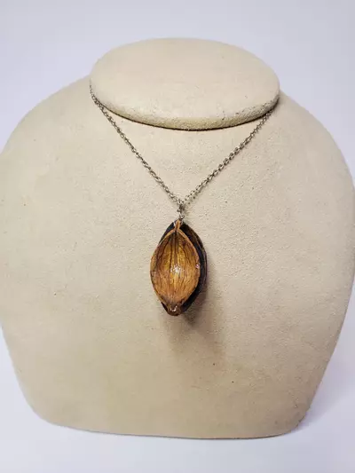 plant/Hickory Hull Necklace 16" Featuring Scoops-0-thumbnail