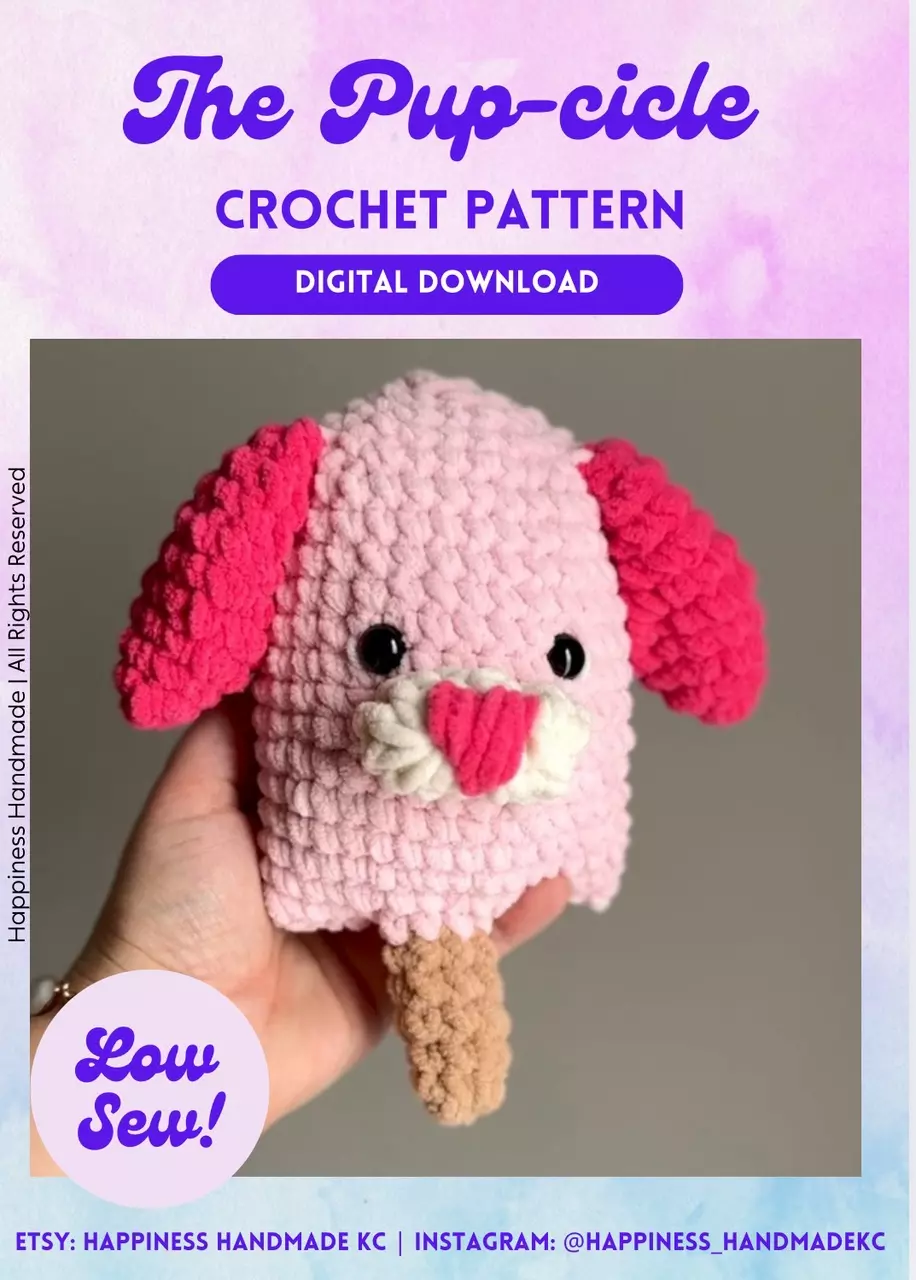 plant/The Pup-cicle Crochet Pattern - DIGITAL DOWNLOAD-0