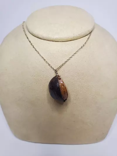 plant/Hickory Hull Necklace 16" Featuring Scoops-2-thumbnail