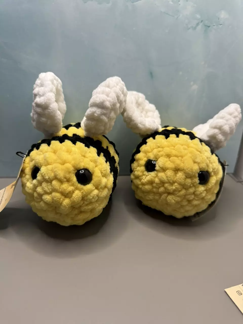 plant/Crochet Big Chonky Bee Plushie, handmade-1