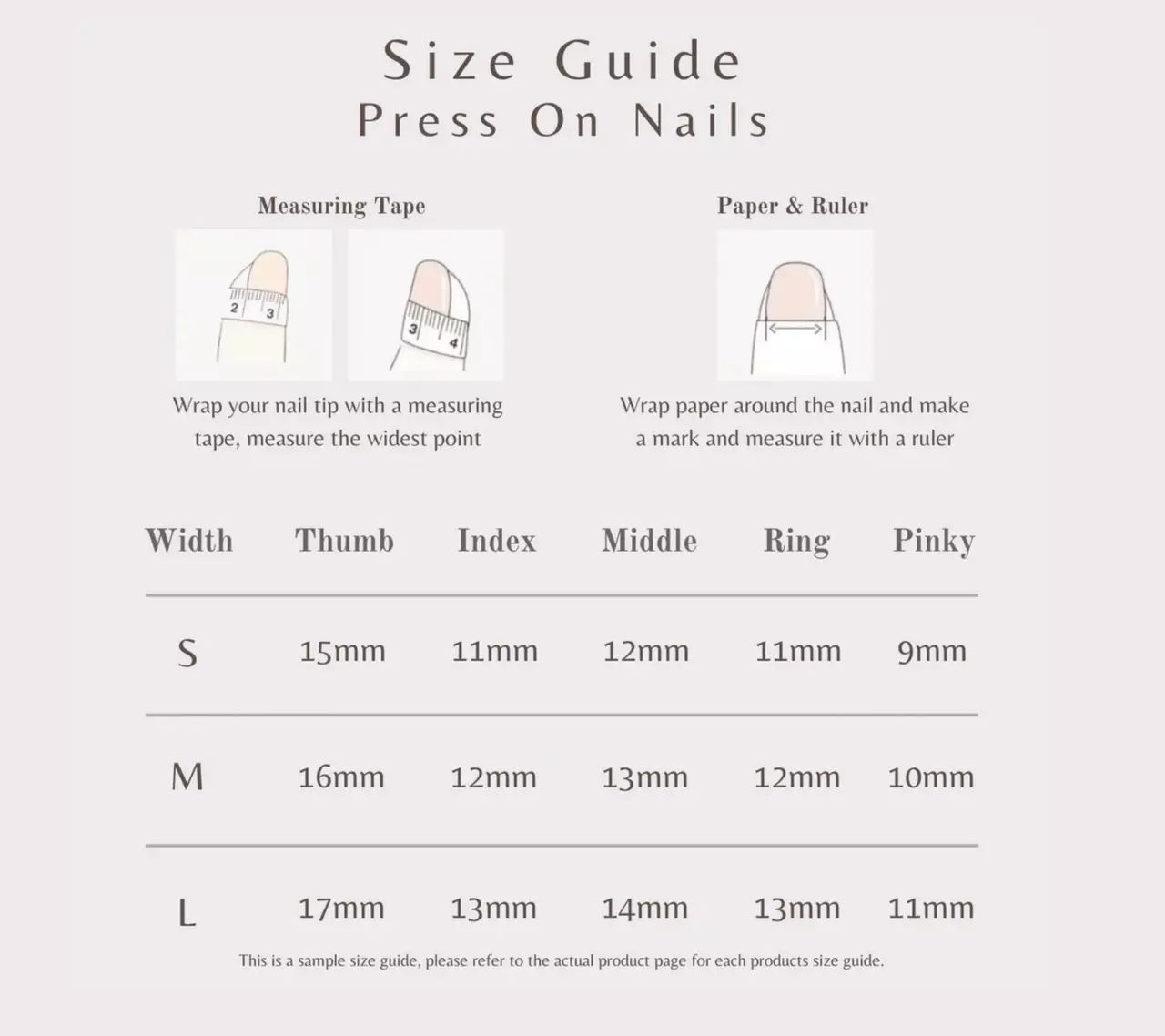 plant/This is only for Size Guide for Press On-0