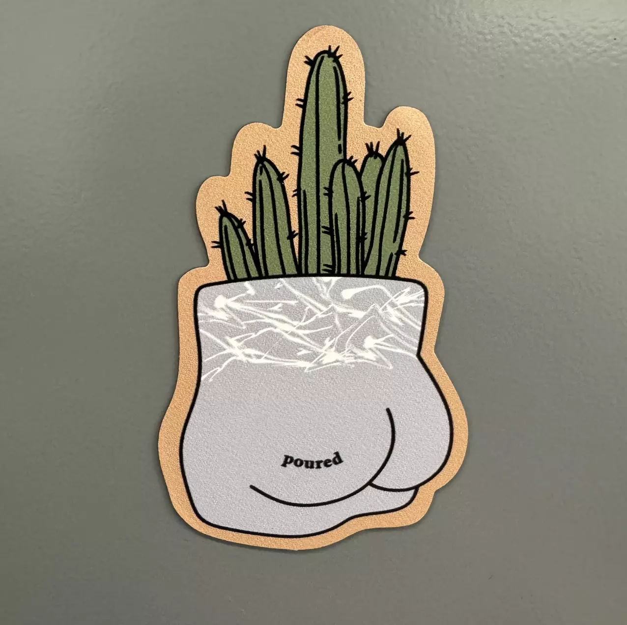 plant/Bum pot logo Magnet-0