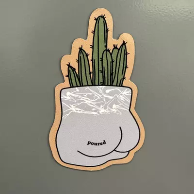 plant/Bum pot logo Magnet-0-thumbnail