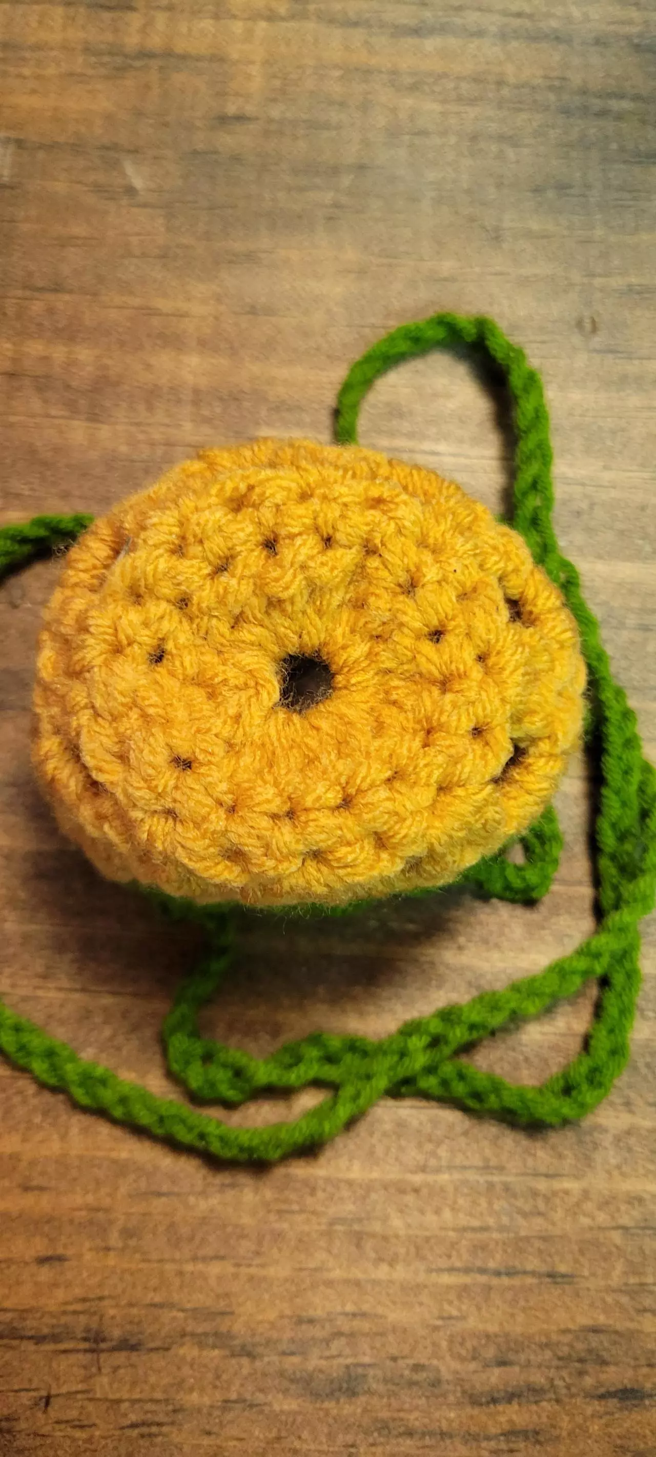 plant/Hand crochet plant hanger for 2 inch pineapple 🍍 yellow and green-1