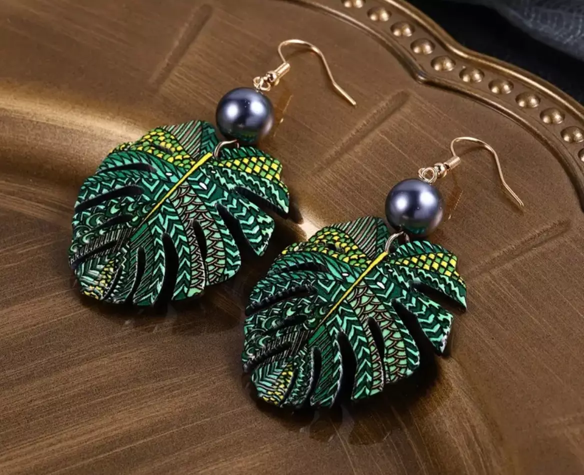 plant/Monstera Earrings-0