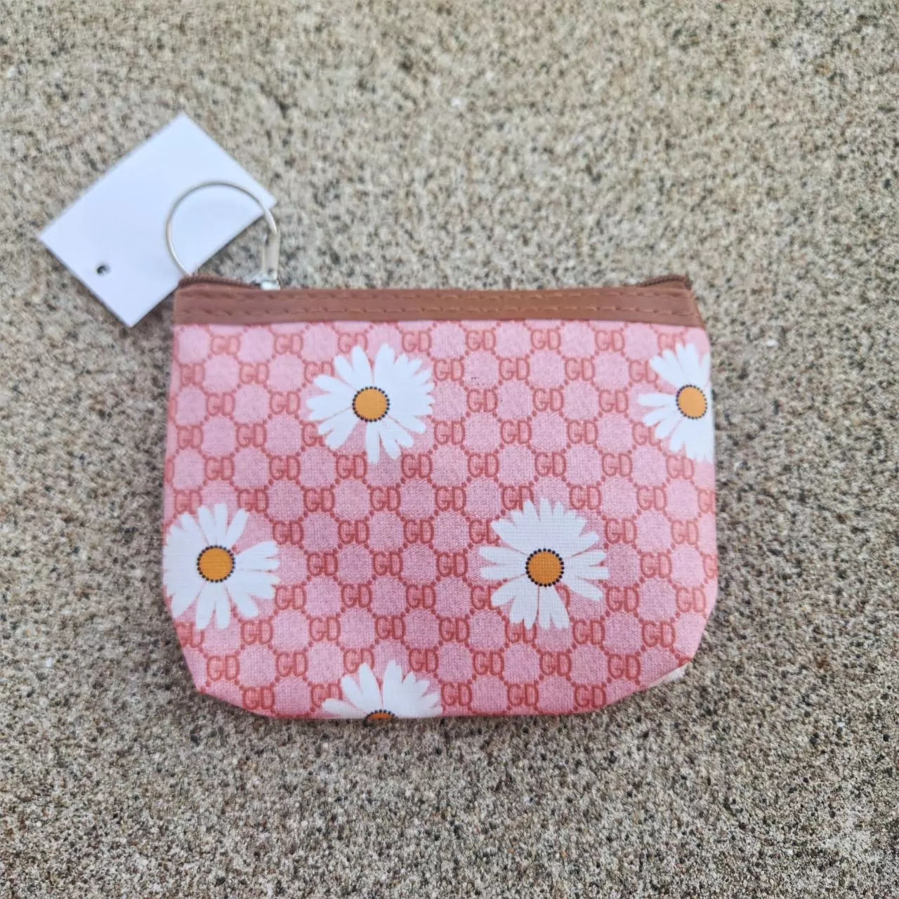 plant/Daisy Coin Purse in Red.-0