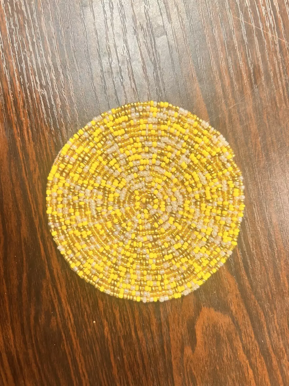 plant/Handmade Beaded Coaster-0