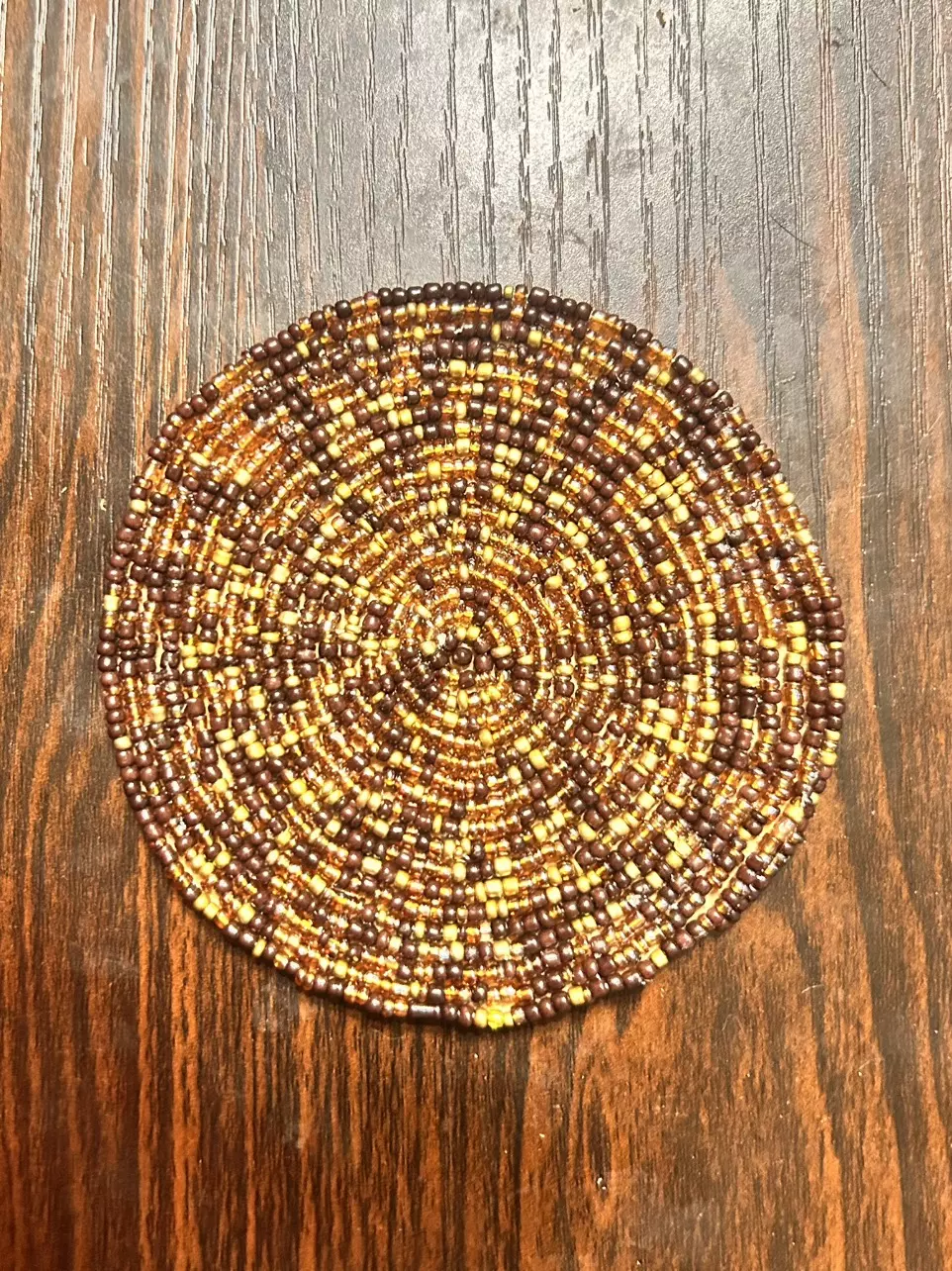 plant/Handmade Beaded Coaster-0