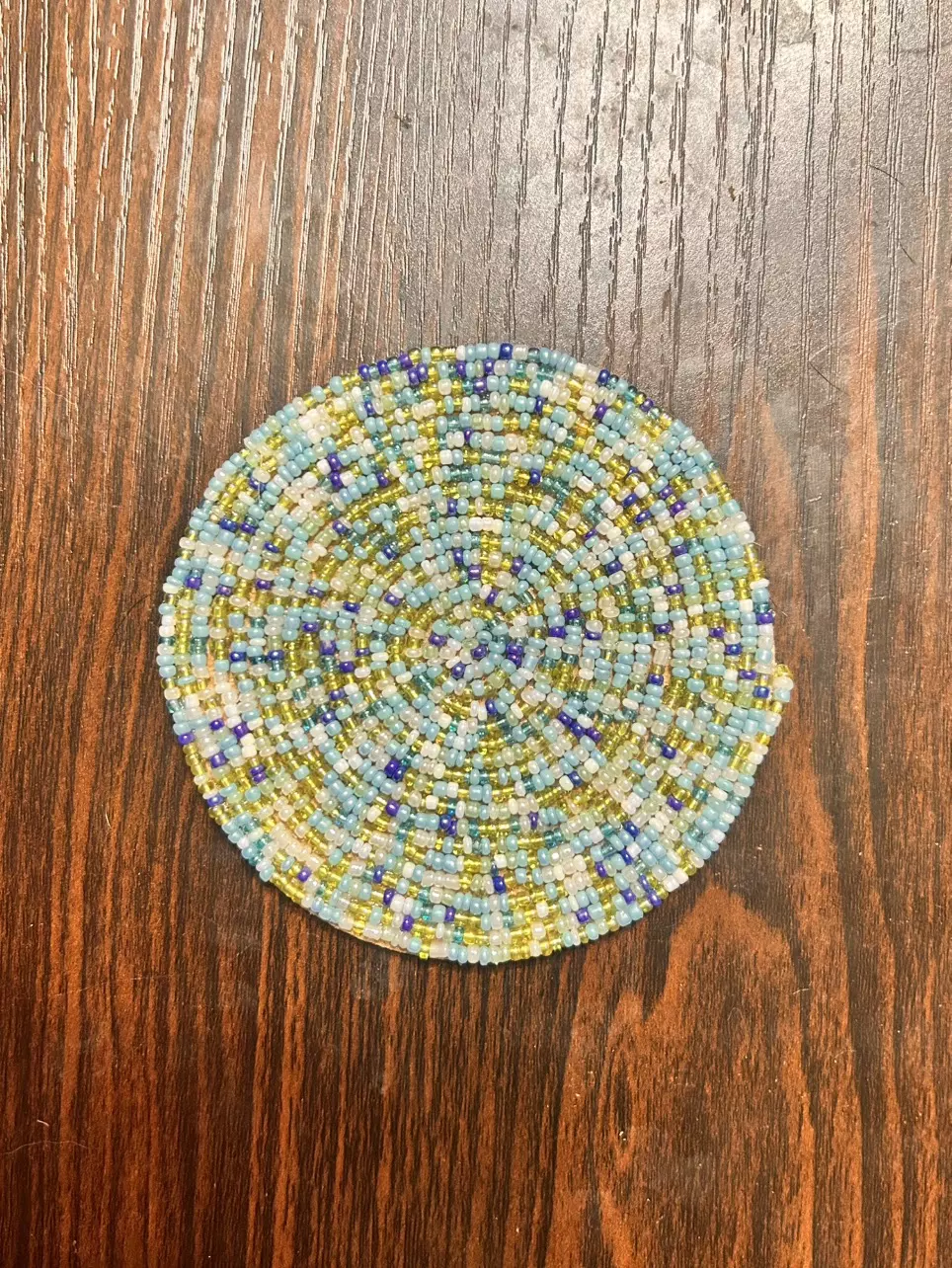 plant/Handmade Beaded Coaster-0
