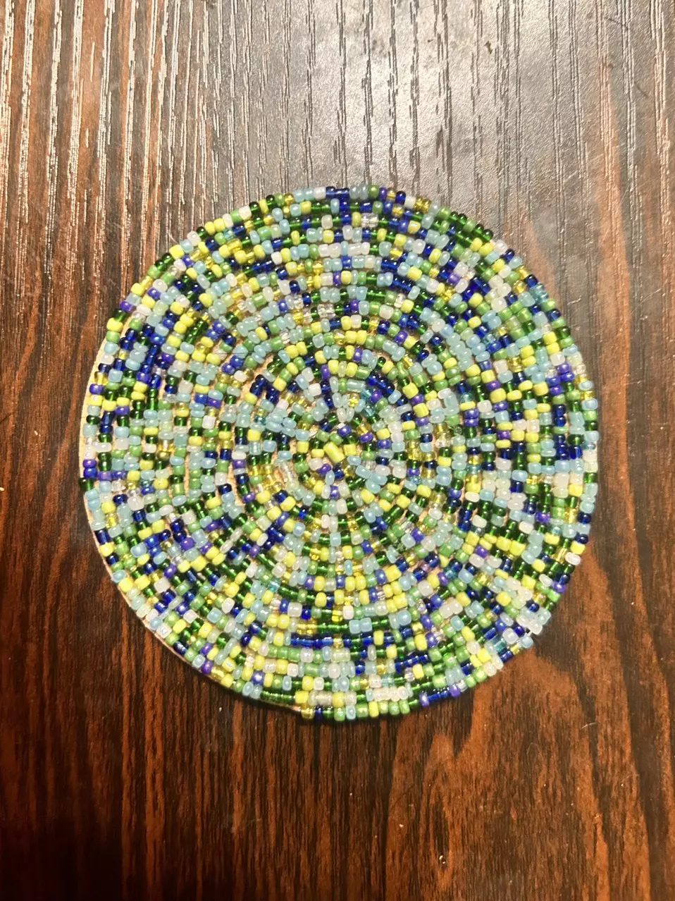 plant/Handmade Beaded Coaster-0