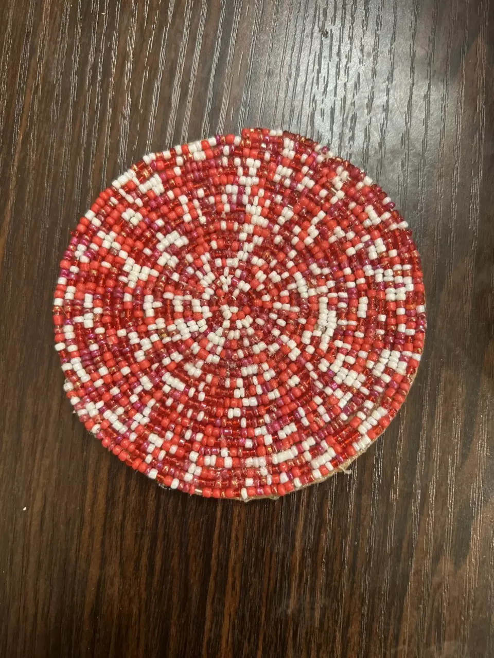 plant/Handmade Beaded Coaster-0