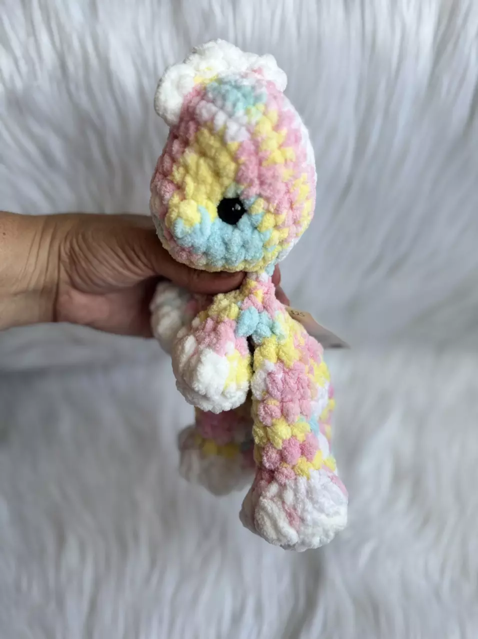 plant/Pastel Mini Crochet Dinosaur-1