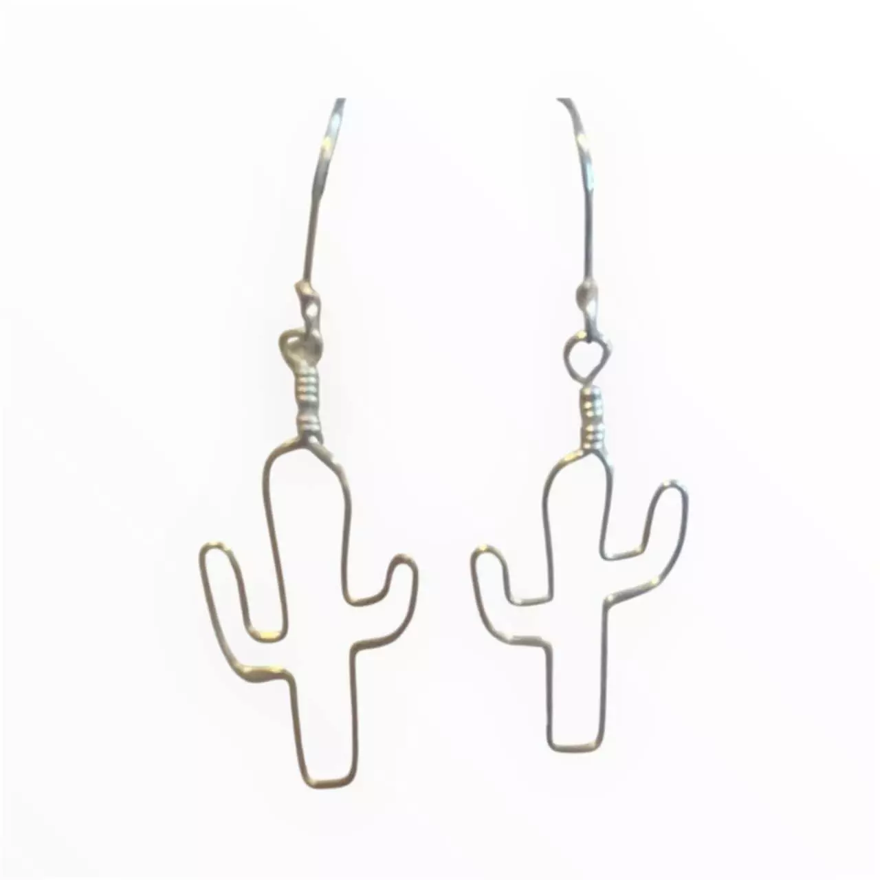 plant/Sterling silver Cactus Earrings Cacti Earrings-1