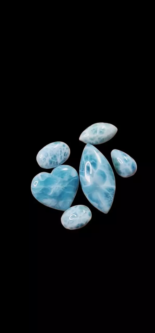 plant/Larimar Cabochon 6x VariegatedBillieJo Bundle-0