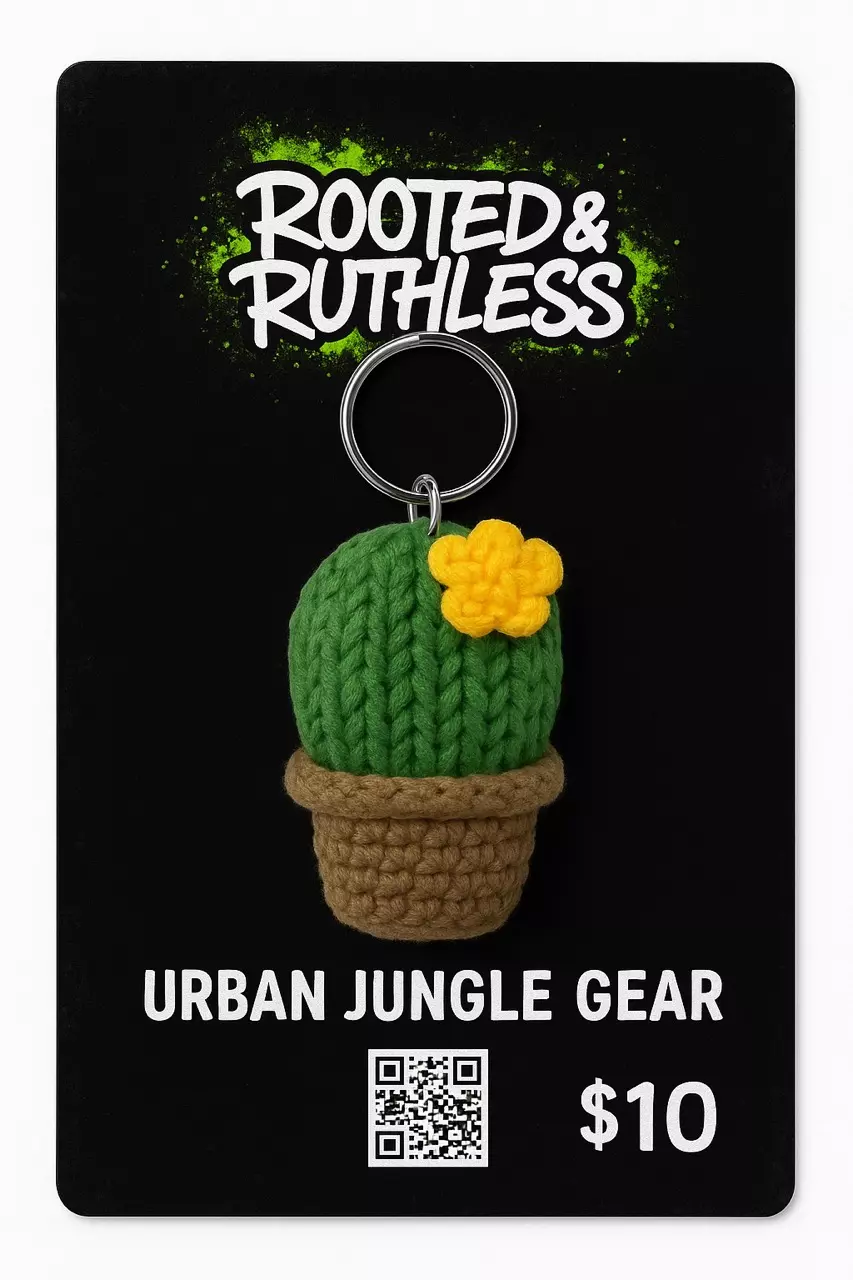 plant/Baby cactus with yellow bloom-0