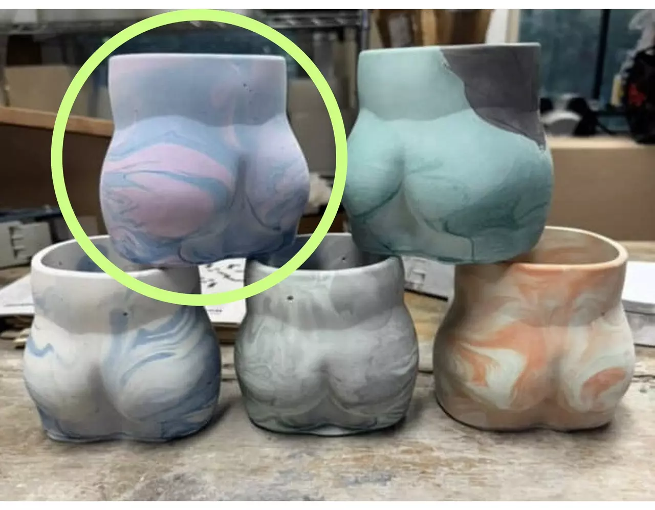 plant/Handmade Cement Booty Pot!-0