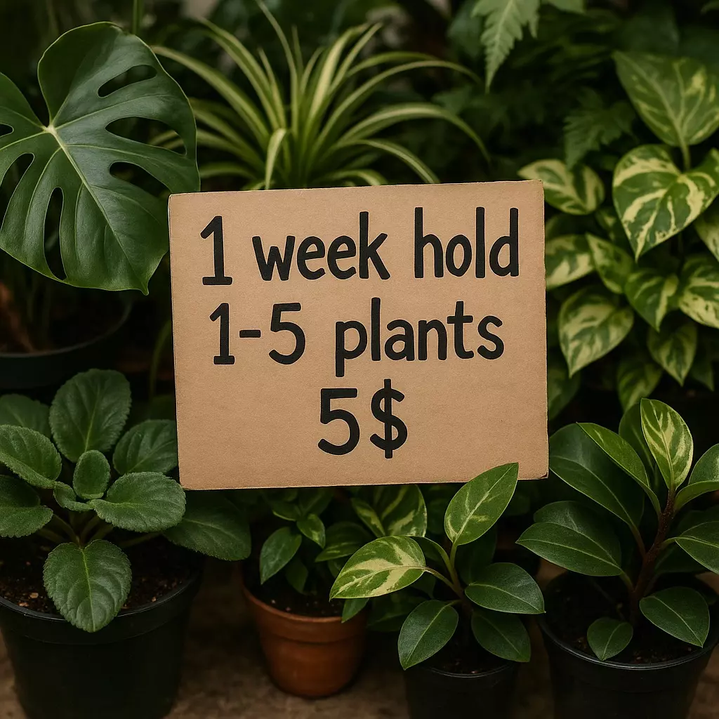 plant/HOLD: 1-5 plants for ONE WEEK-0