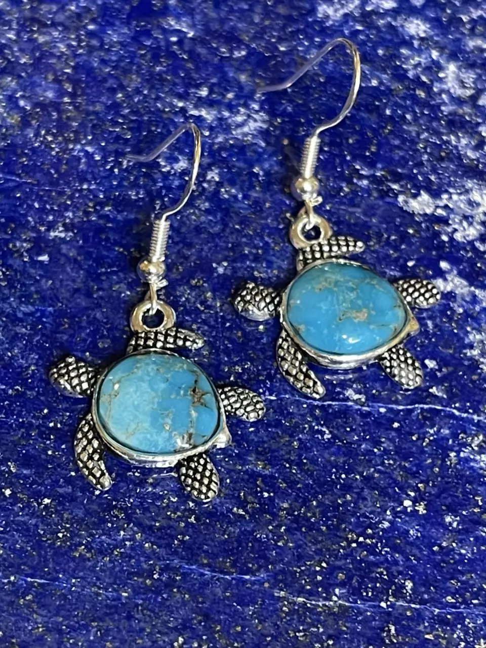plant/Turquoise Turtle Earrings-0