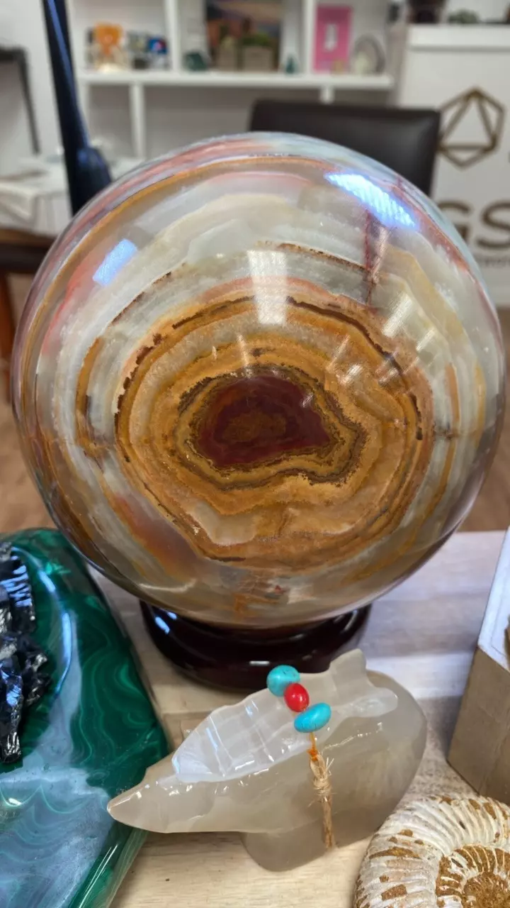 plant/Large Green Onyx Sphere-0