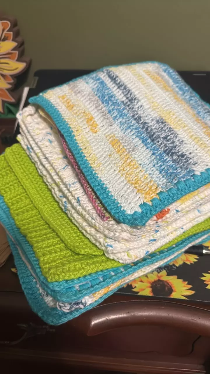 plant/Random color cotton dish cloths-0