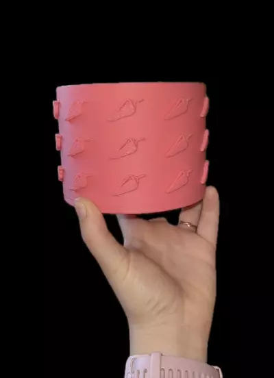 plant/Pink Embroidered Chili Pepper Pot-0-thumbnail