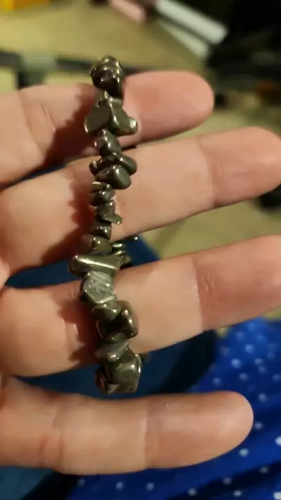 plant/Pyrite chipped bracelet-1-thumbnail