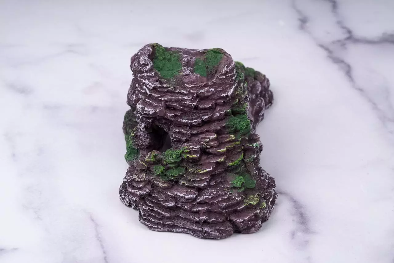 plant/Mossy Rock Bridge & Cave Hide – 8.5” x 4” x 3”-4