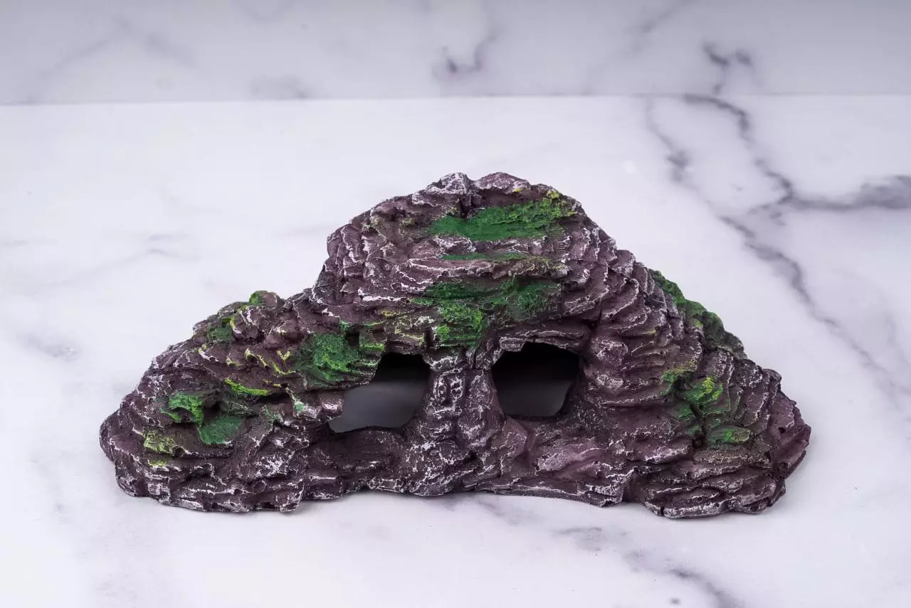 plant/Mossy Rock Bridge & Cave Hide – 8.5” x 4” x 3”-1