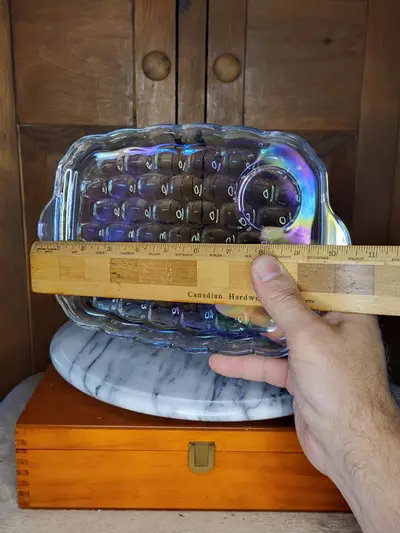 plant/Carnival glass snack plate set-6-thumbnail