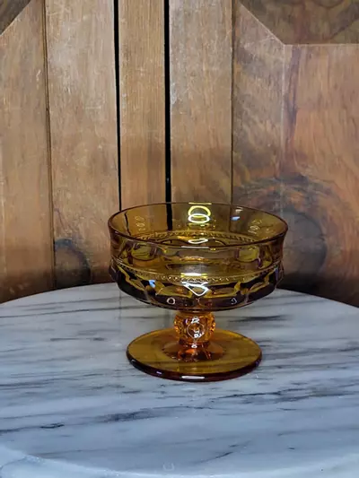 plant/Indiana amber glass desert dish-4-thumbnail