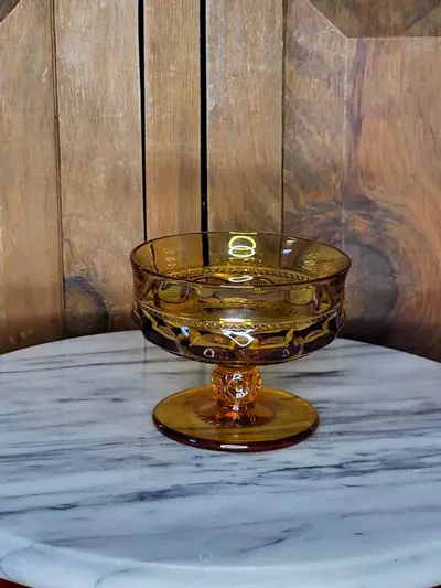 plant/Indiana amber glass desert dish-1-thumbnail