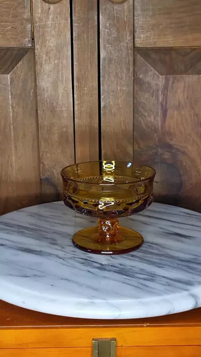 plant/Indiana amber glass desert dish-0-thumbnail