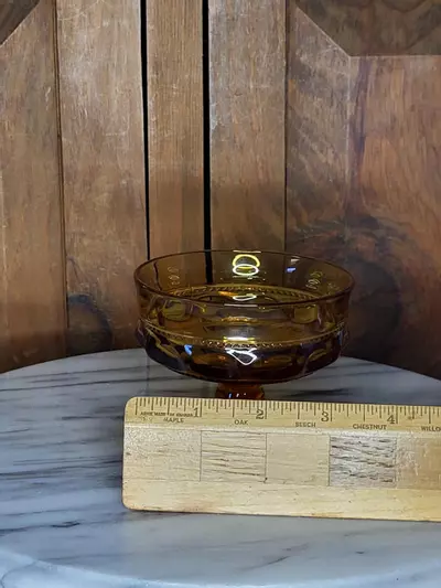 plant/Indiana amber glass desert dish-5-thumbnail