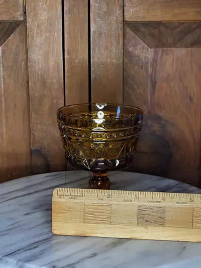plant/Indiana amber glass goblet Large-2-thumbnail