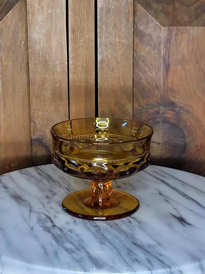 plant/Indiana amber glass desert dish-3-thumbnail