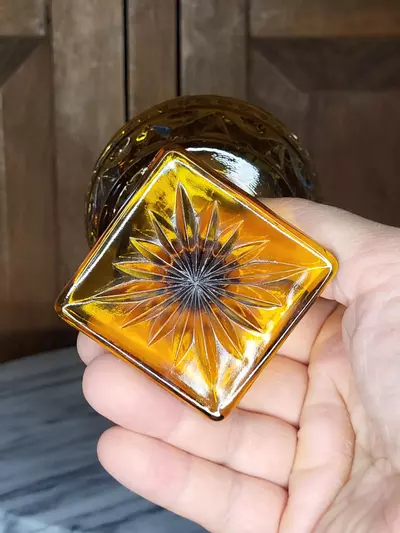 plant/Indiana amber glass goblet Large-4-thumbnail