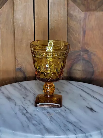 plant/Indiana amber glass Goblet Small-4-thumbnail