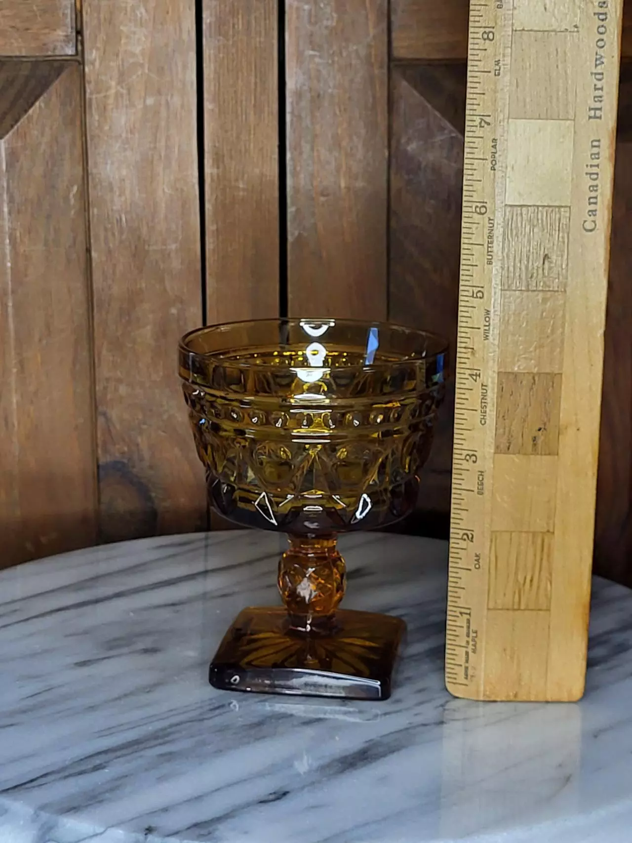 plant/Indiana amber glass goblet Large-1