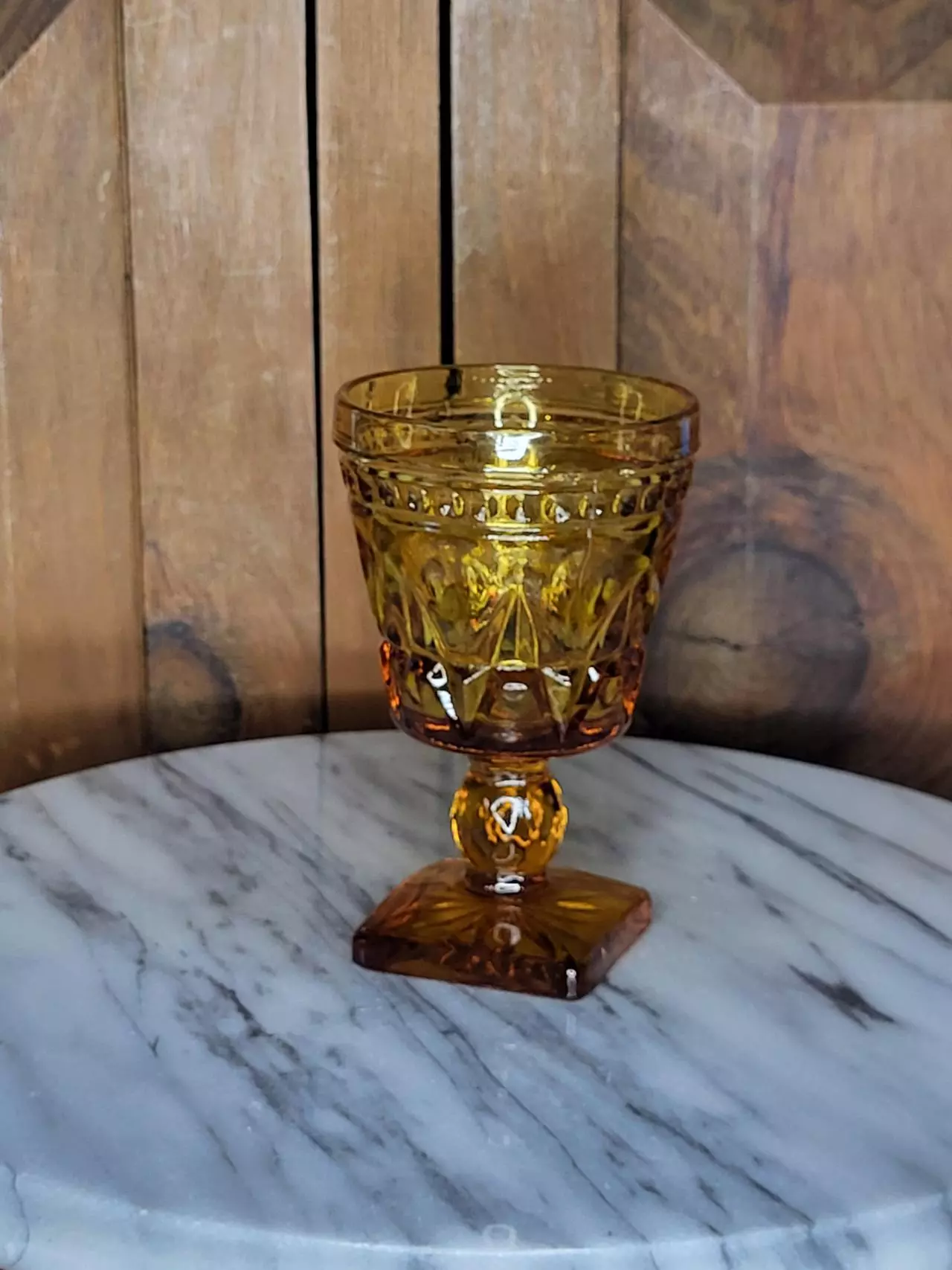 plant/Indiana amber glass Goblet Small-0