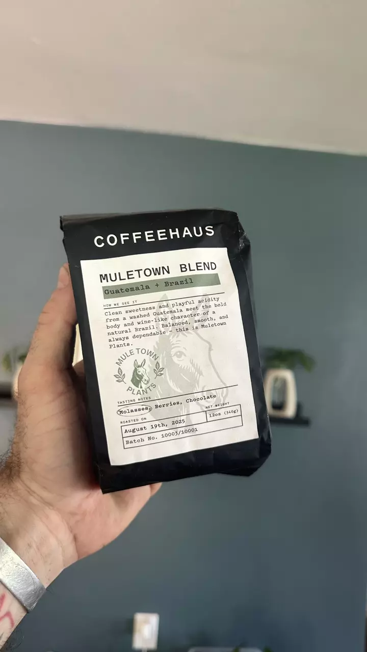 plant/CoffeeHaus x Muletown Plants: Whole Bean Medium Roast Coffee - 12oz Bag-1