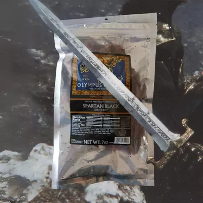 plant/Spartan Black Beef Jerky (7oz) - Traditional Sugar-Free Black Pepper Flavor-0-thumbnail