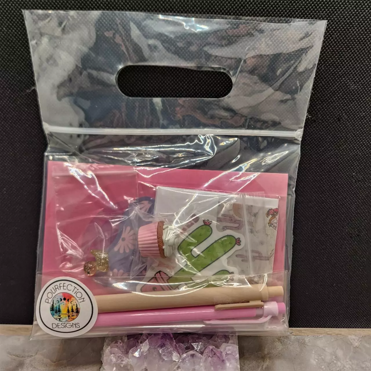 plant/Pink Mushroom Stationary Set-1