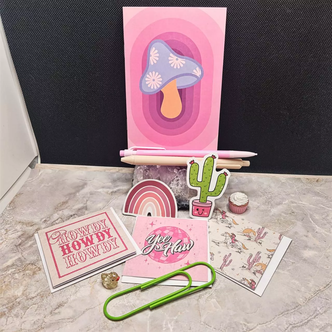 plant/Pink Mushroom Stationary Set-0