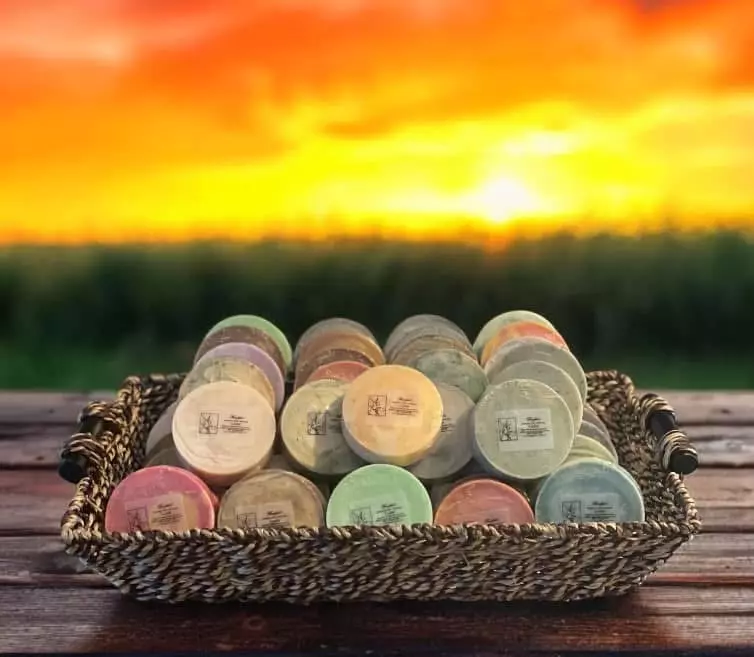 plant/Loofah Infused Goats Milk Soap-0