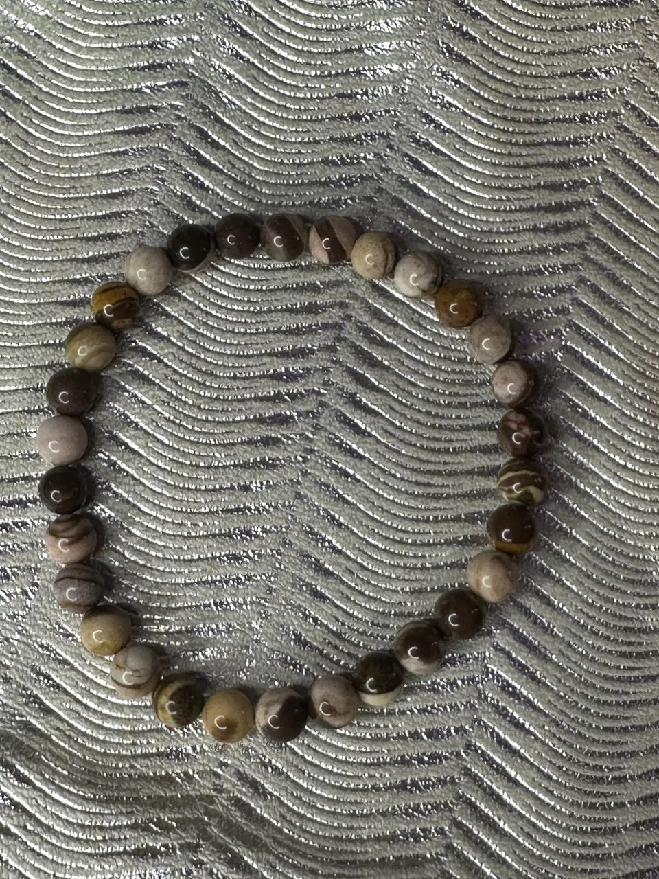 plant/Chocolate Calcite Stretch Bracelet-0