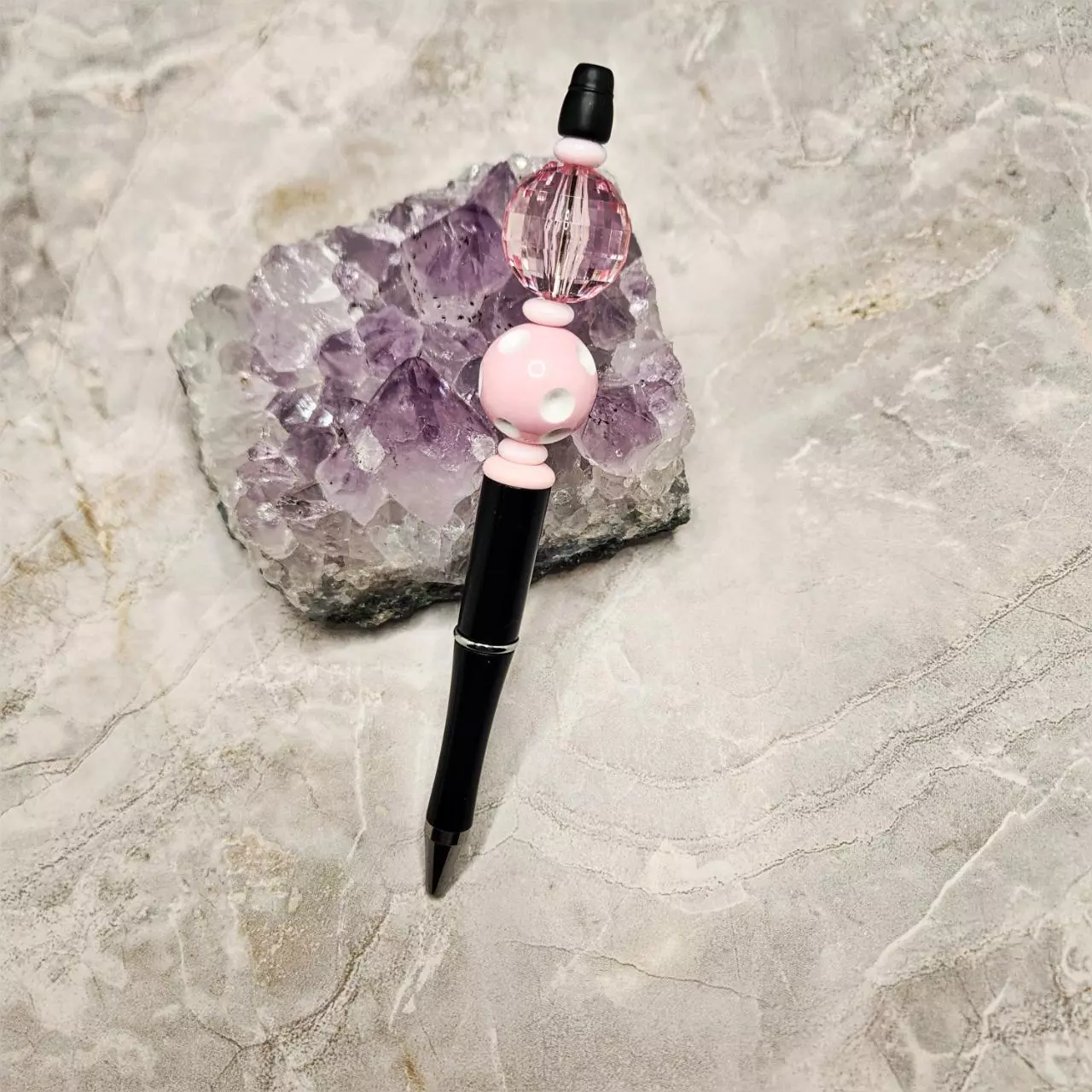 plant/Bubble Gum Pink Beaded Pen-0