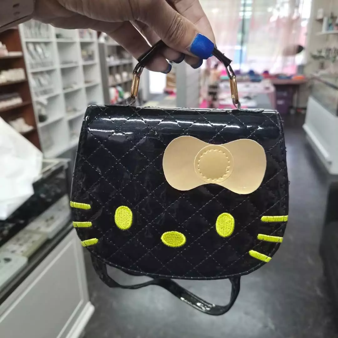 plant/Kids Black Hello Kitty Handbag-0